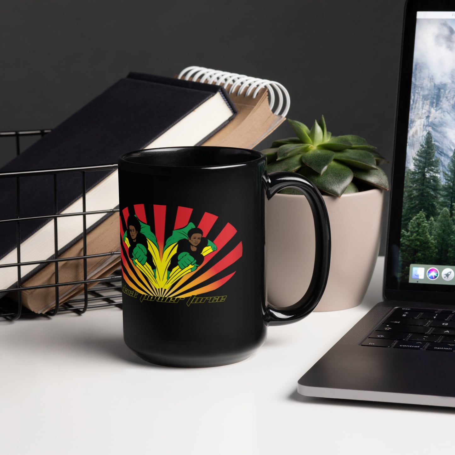 Black Power Force - Black Glossy Mug