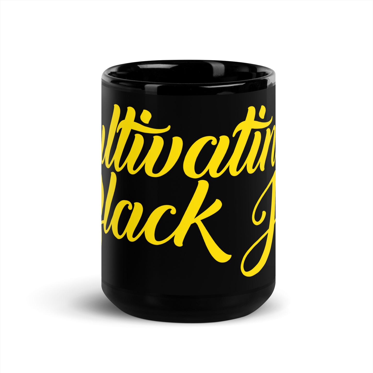 Cultivating Black Joy - Black Glossy Mug