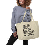 Black Love Is... Large organic tote bag