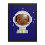 Astronaut Girl Framed poster
