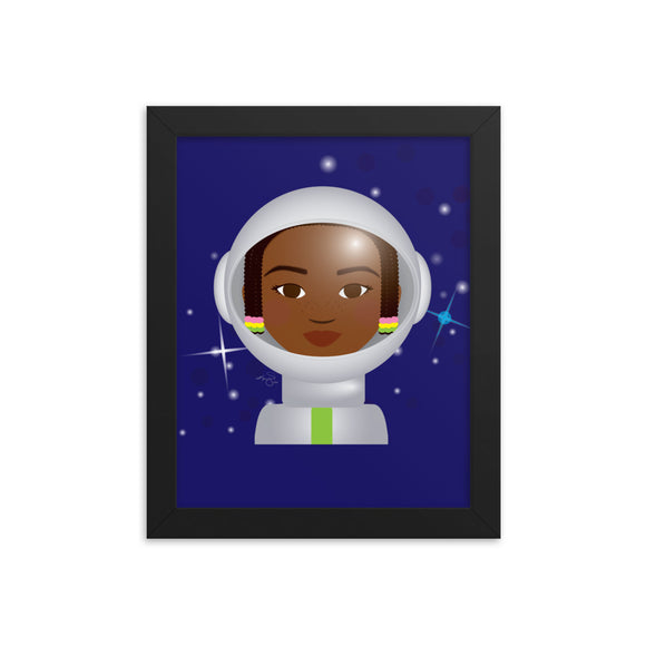 Astronaut Girl Framed poster